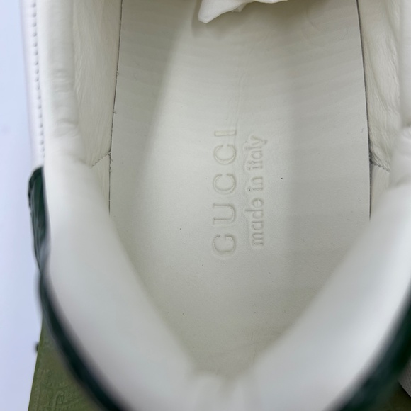 Men’s Gucci, ace leather, web striped sneakers size 10 made in Italy. - Picture 9 of 12